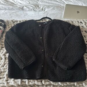 black sherpa jacket H&M